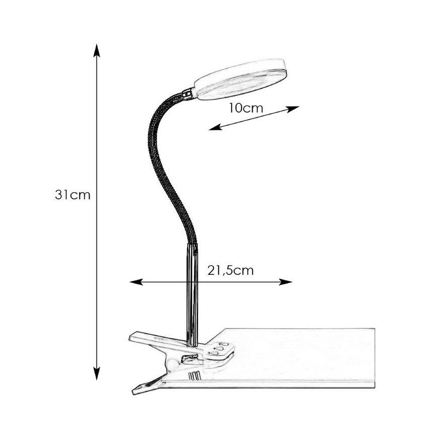 Markslöjd 106471 - Lámpara LED con clip FLEX LED/5W/230V