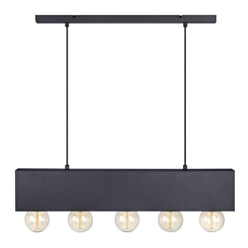 Markslöjd 107037 - Lámpara suspendida con alambre COUTURE 5xE27/40W/230V negro