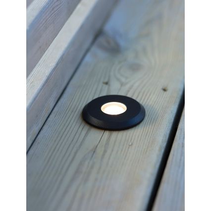 Markslöjd 107285 - Luminaria empotrable LED para exterior GARDEN24 LED/3W/24V IP44 negra