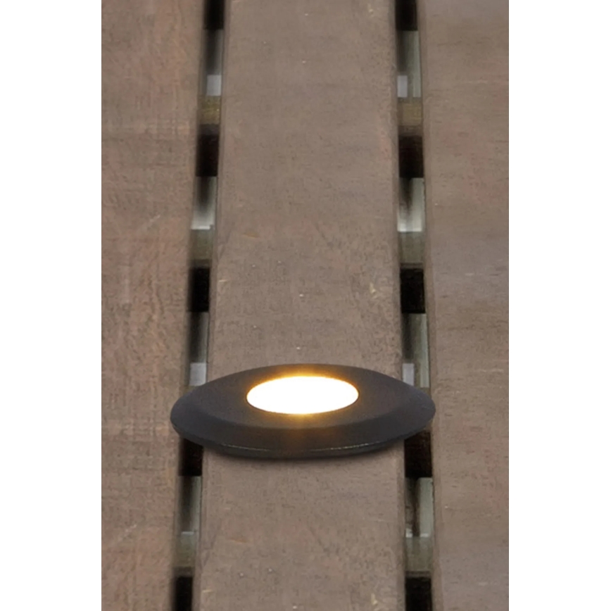 Markslöjd 107285 - Luminaria empotrable LED para exterior GARDEN24 LED/3W/24V IP44 negra