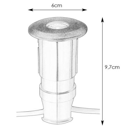 Markslöjd 107285 - Luminaria empotrable LED para exterior GARDEN24 LED/3W/24V IP44 negra
