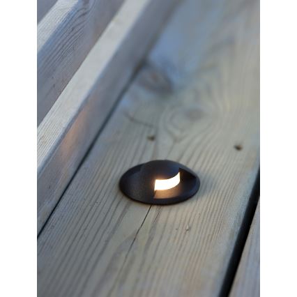 Markslöjd 107289 - Luminaria empotrada LED para exterior GARDEN24 LED/0,8W/24V IP44 negra