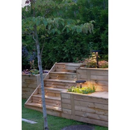 Markslöjd 107289 - Luminaria empotrada LED para exterior GARDEN24 LED/0,8W/24V IP44 negra
