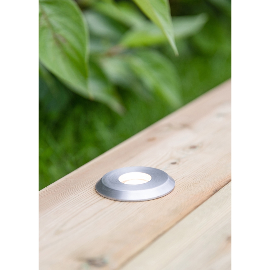 Markslöjd 107717 - Luminaria empotrada LED para exterior GARDEN24 LED/3W/24V IP44 negro/cromo mate