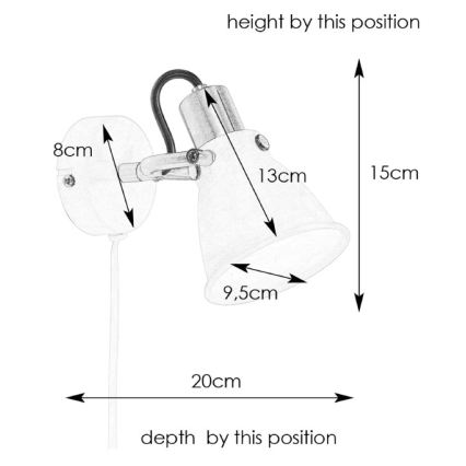 Markslöjd 107857 - Foco de pared ALTON 1xE14/40W/230V