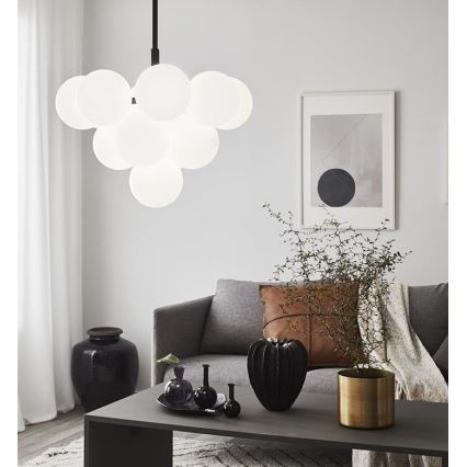 Markslöjd 107911 - Lámpara colgante con varilla MERLOT 13xG9/20W/230V Ø 56 cm blanco/negro