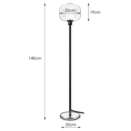 Markslöjd 108054 - Lámpara de pie SOBER 1xE27/40W/230V latón