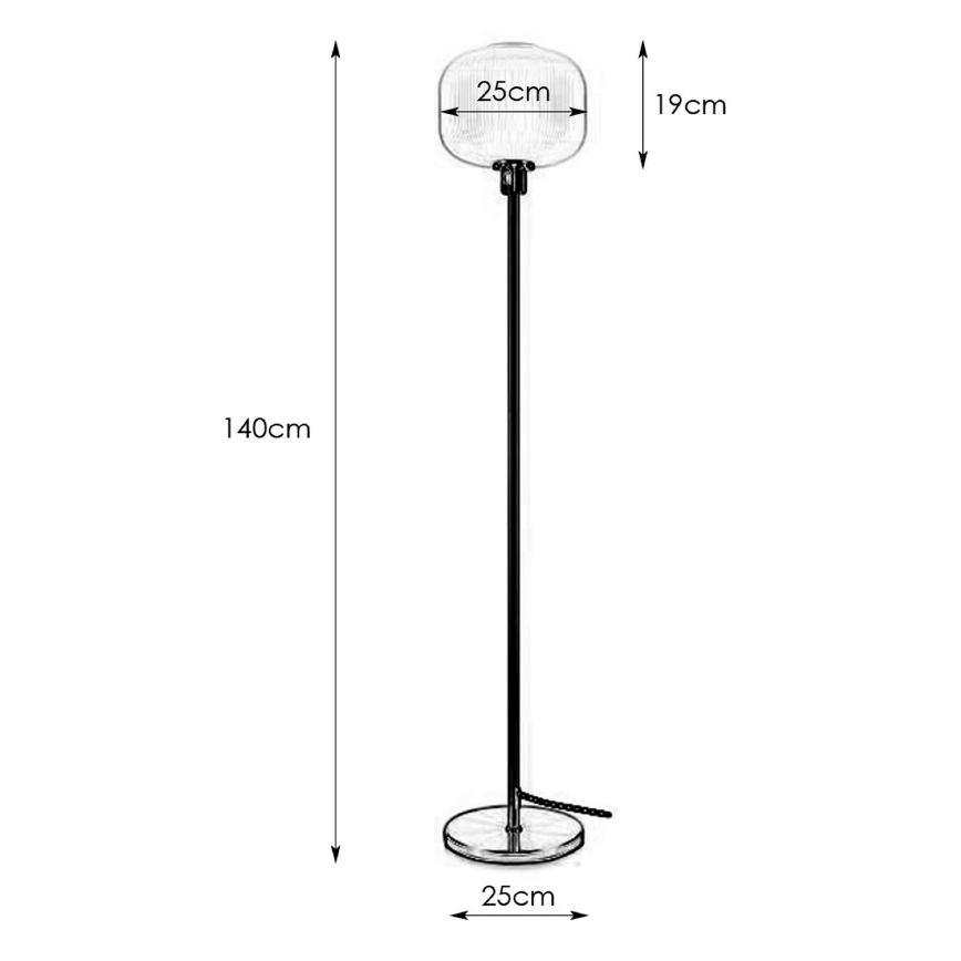 Markslöjd 108054 - Lámpara de pie SOBER 1xE27/40W/230V latón