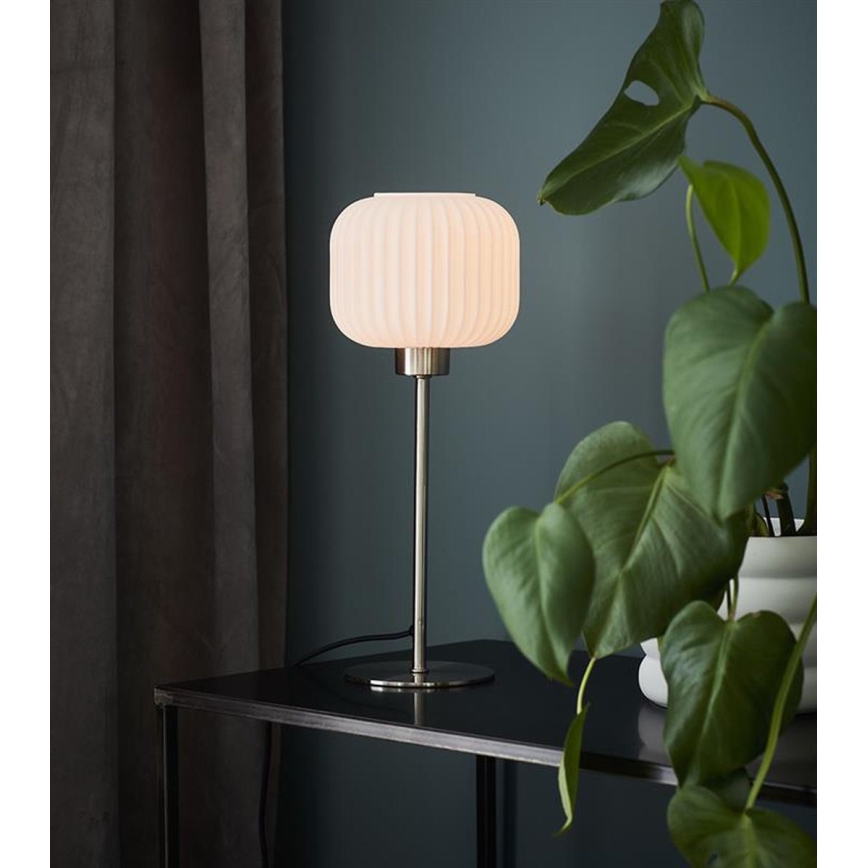 Markslöjd 108121 - Lámpara de mesa SOBER 1xE27/60W/230V cromo mate