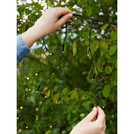 Markslöjd 108179 - Cortina de luces LED para exterior GARDEN24 160xLED/9,6W/24V 3,1m blanco cálido