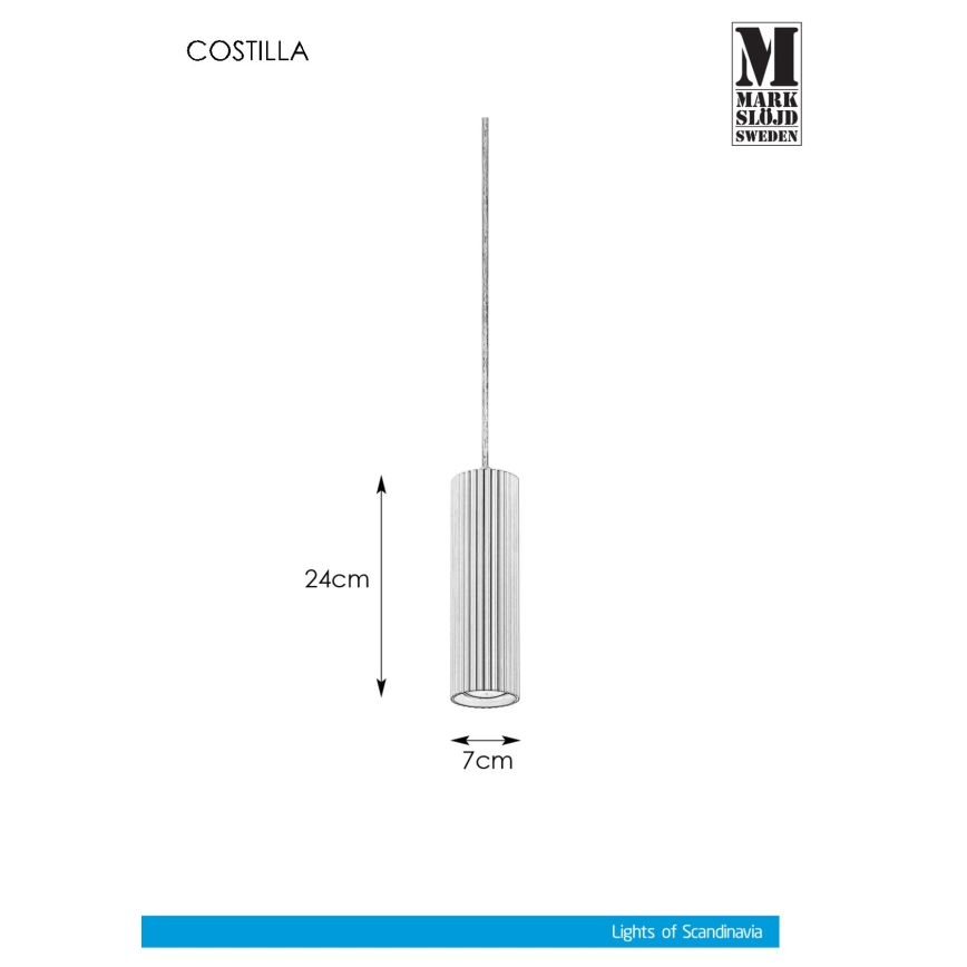 Markslöjd 108472 - Lámpara colgante COSTILLA 1xGU10/7W/230V antracita