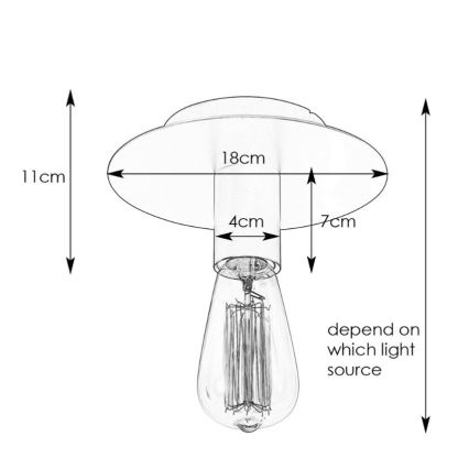 Markslöjd 108541 - Plafón PIATTO 1xE27/40W/230V dorado