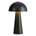 Markslöjd 108655 - Lámpara de sobremesa recargable y regulable LED FUNGI LED/1,5W/5V 2000 mAh IP44 negra