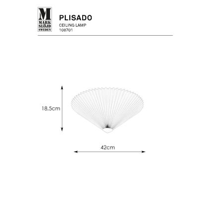 Markslöjd 108701 - Plafón PLISADO 3xE14/40W/230V diá. 42 cm blanco