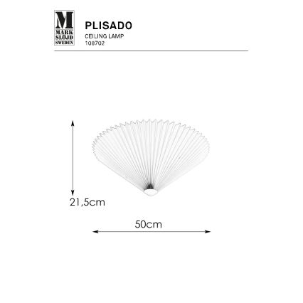 Markslöjd 108702 - Plafón PLISADO 3xE14/40W/230V diá. 50 cm blanco