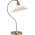 Markslöjd 108863 - Lámpara de mesa VELA 1xE27/40W/230V latón/blanco