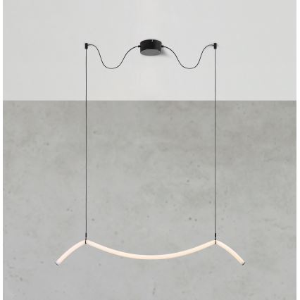 Markslöjd 108873 - Lámpara colgante LED regulable MELT, suspendida en cable, LED/13W/230V, 112 cm, negra