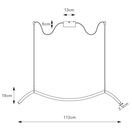 Markslöjd 108873 - Lámpara colgante LED regulable MELT, suspendida en cable, LED/13W/230V, 112 cm, negra