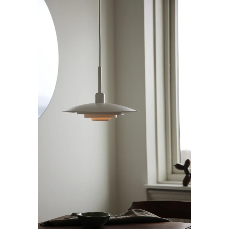 Markslöjd 108874 - Lámpara colgante con cable PINY 1xE27/60W/230V Ø 35 cm blanca