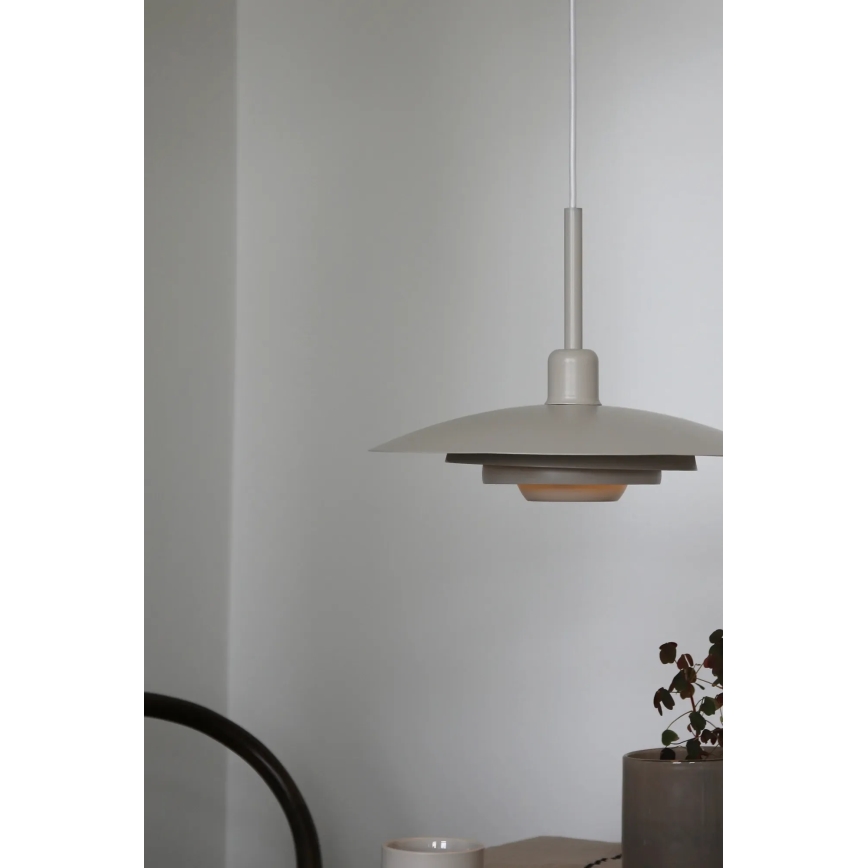 Markslöjd 108875 - Lámpara colgante con cable PINY 1xE27/60W/230V Ø 35 cm beige