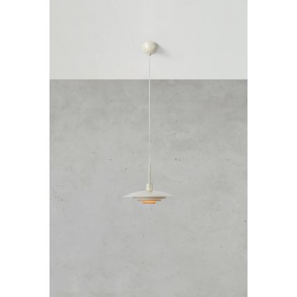 Markslöjd 108875 - Lámpara colgante con cable PINY 1xE27/60W/230V Ø 35 cm beige