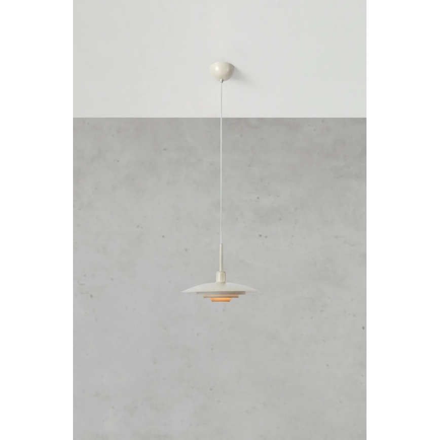 Markslöjd 108875 - Lámpara colgante con cable PINY 1xE27/60W/230V Ø 35 cm beige
