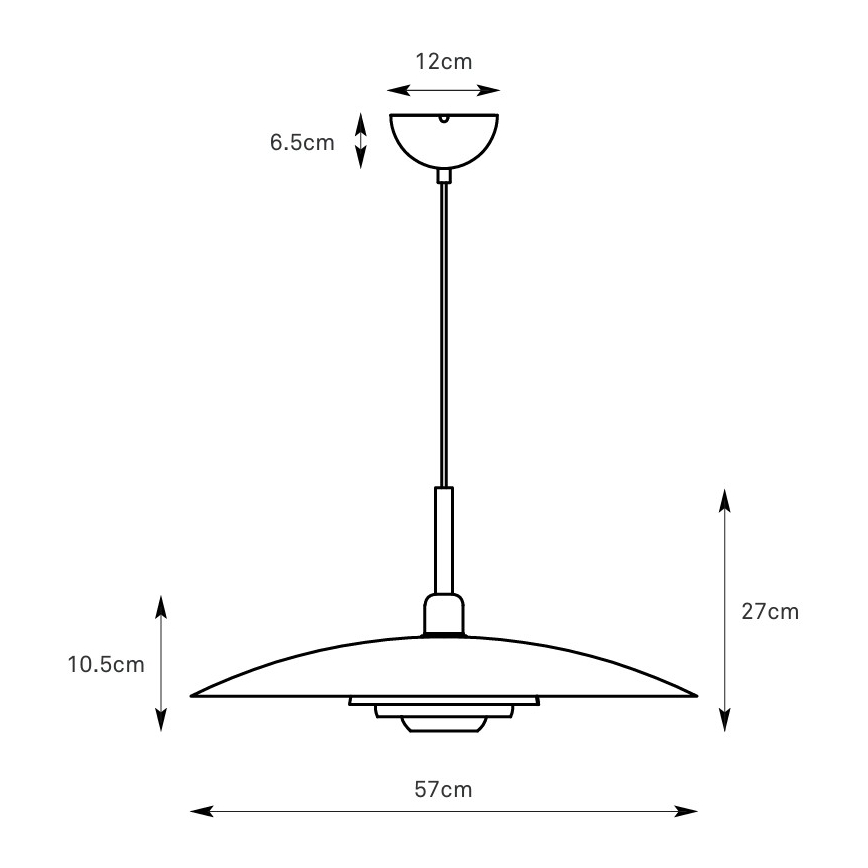 Markslöjd 108876 - Lámpara colgante PINY con cable 1xE27/60W/230V, Ø 57 cm, blanca