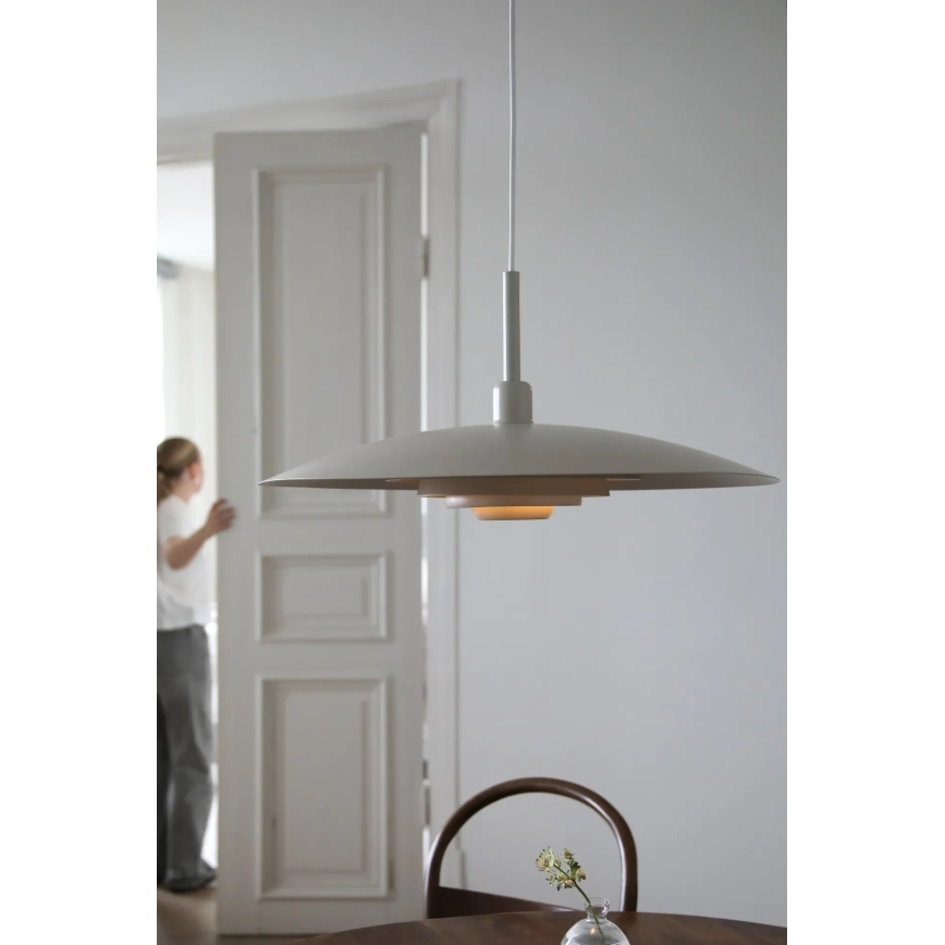 Markslöjd 108877 - Lámpara colgante con cable PINY 1xE27/60W/230V Ø 57 cm beige