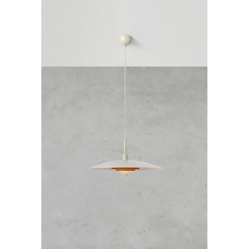 Markslöjd 108877 - Lámpara colgante con cable PINY 1xE27/60W/230V Ø 57 cm beige