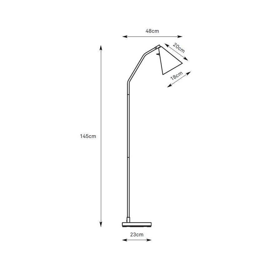 Markslöjd 108889 - Lámpara de pie LED regulable FUNIL LED/4,9W/230V CRI 90 negra