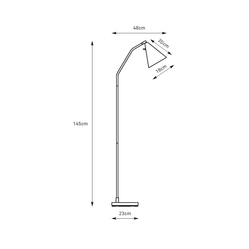Markslöjd 108891 - Lámpara de pie LED regulable FUNIL LED/4,9W/230V CRI 90 gris