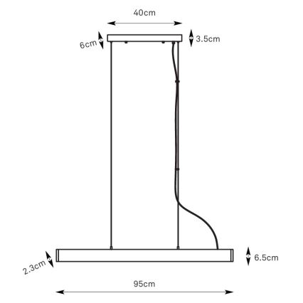 Markslöjd 108892 - Lámpara colgante LED regulable de cable PLANO LED/38W/230V blanca