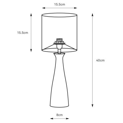 Markslöjd 108906 - Lámpara de mesa BIRILLO 1xE14/60W/230V color crema