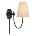 Markslöjd 108907 - Lámpara de pared AMAR 1xE14/40W/230V beige/negro