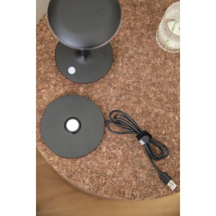 Markslöjd 108918 - Lámpara LED recargable y regulable PETIT 2W/1800mAh 2200/2700/3000K IP44 negro