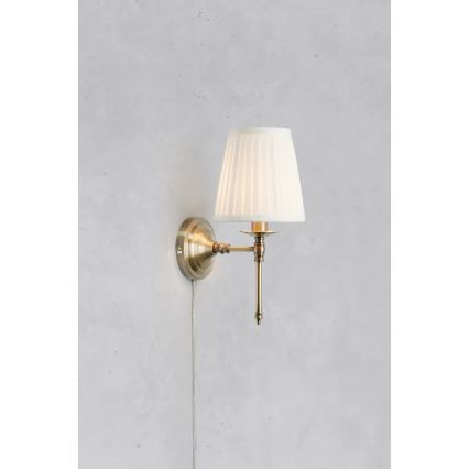 Markslöjd 108968 - Lámpara de pared MANOR 1xE14/40W/230V blanca/latón