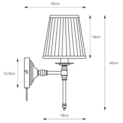Markslöjd 108968 - Lámpara de pared MANOR 1xE14/40W/230V blanca/latón