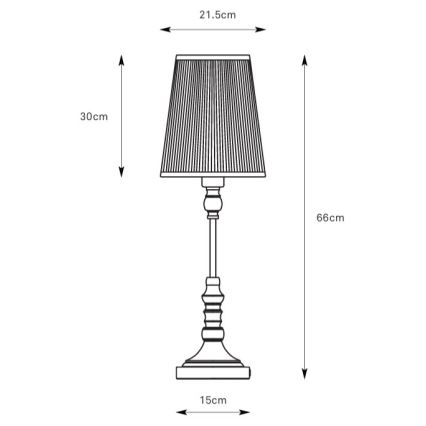 Markslöjd 108970 - Lámpara de mesa NOBLE 1xE14/40W/230V 66 cm blanca/latón