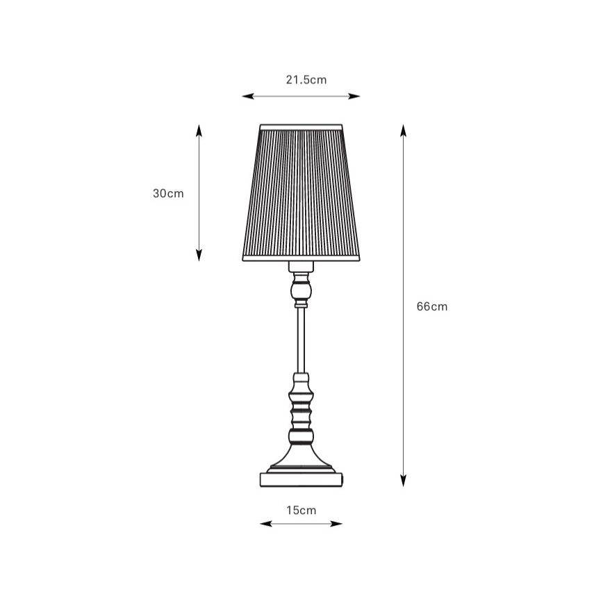 Markslöjd 108970 - Lámpara de mesa NOBLE 1xE14/40W/230V 66 cm blanca/latón