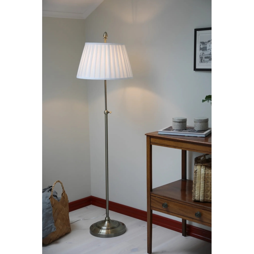 Markslöjd 108972 - Lámpara de pie OXFORD 1xE14/40W/230V blanca/latón