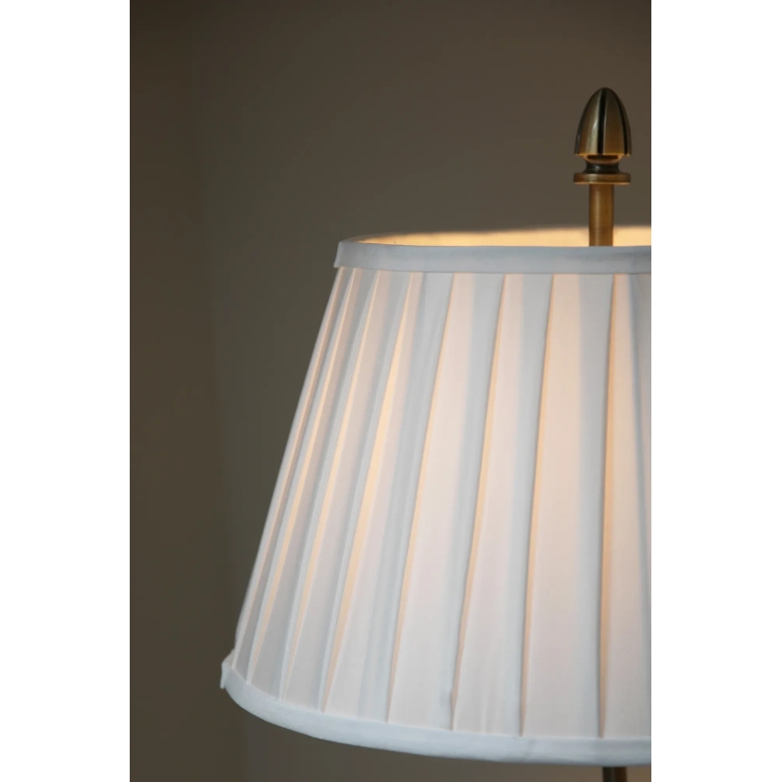 Markslöjd 108972 - Lámpara de pie OXFORD 1xE14/40W/230V blanca/latón
