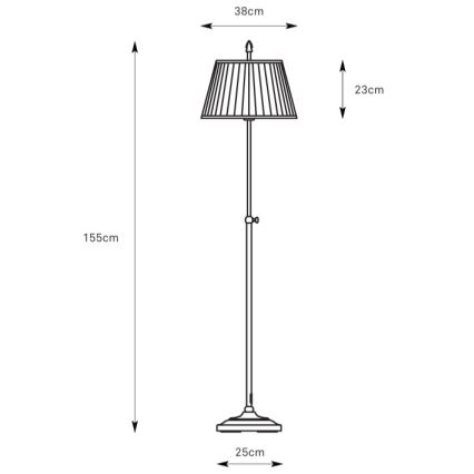Markslöjd 108972 - Lámpara de pie OXFORD 1xE14/40W/230V blanca/latón