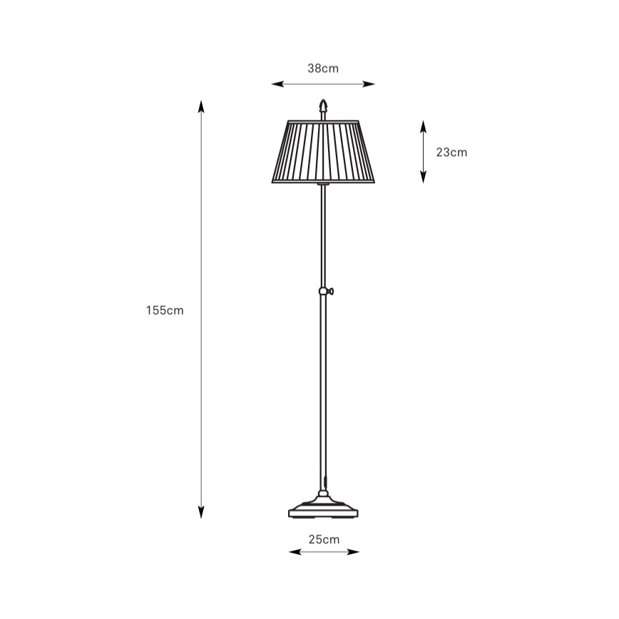 Markslöjd 108972 - Lámpara de pie OXFORD 1xE14/40W/230V blanca/latón