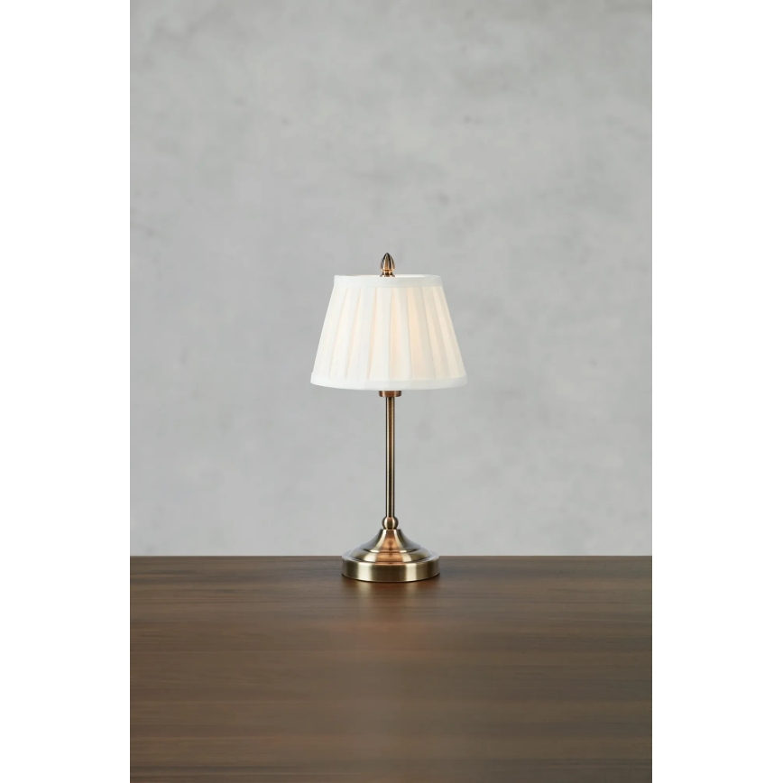 Markslöjd 108973 - Lámpara de mesa OXFORD 1xE14/40W/230V blanco/latón