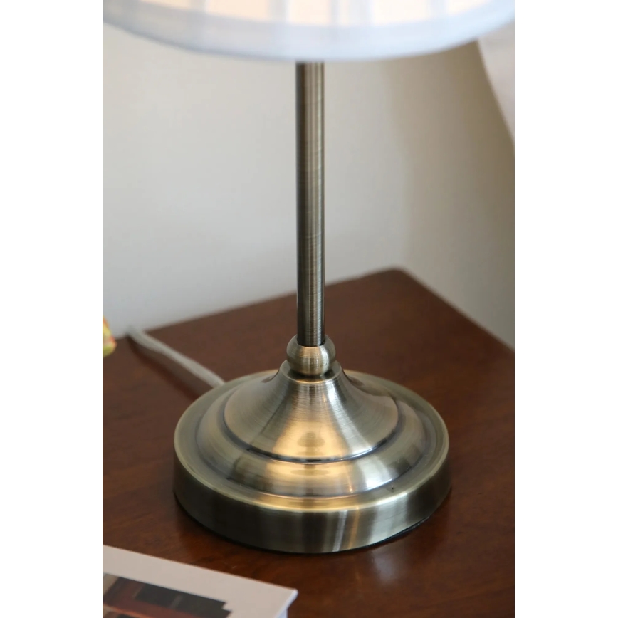 Markslöjd 108973 - Lámpara de mesa OXFORD 1xE14/40W/230V blanco/latón
