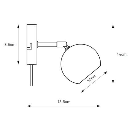 Markslöjd 108983 - Aplique de pared tipo foco POP 1xGU10/7W/230V gris