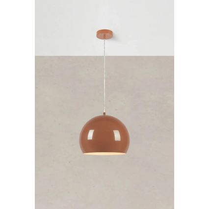 Markslöjd 108987 - Lámpara colgante con cable POP 1xE27/40W/230V Ø 28 cm marrón