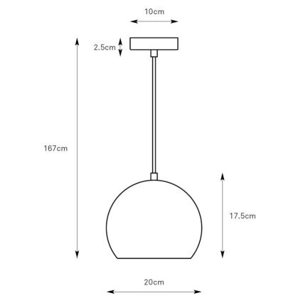 Markslöjd 108990 - Lámpara colgante con cable POP 1xGU10/7W/230V Ø 20 cm marrón