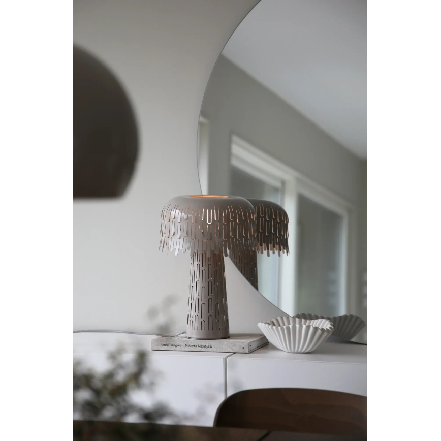 Markslöjd 109005 - Lámpara de mesa VERBERA 1xE14/40W/230V gris