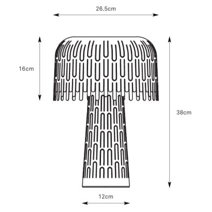 Markslöjd 109005 - Lámpara de mesa VERBERA 1xE14/40W/230V gris